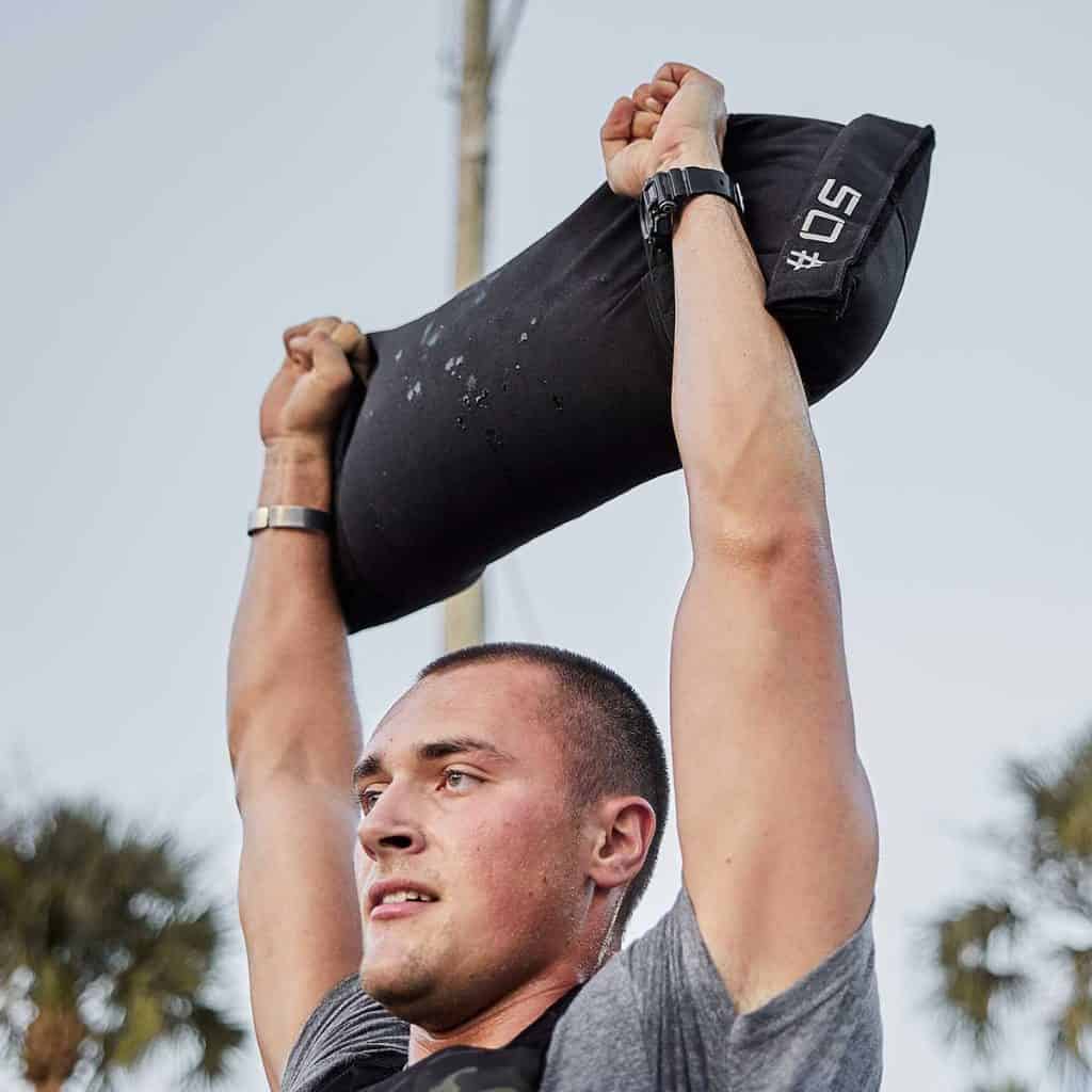 GORUCK Simple Training Sandbags 50 used by an athlete 2