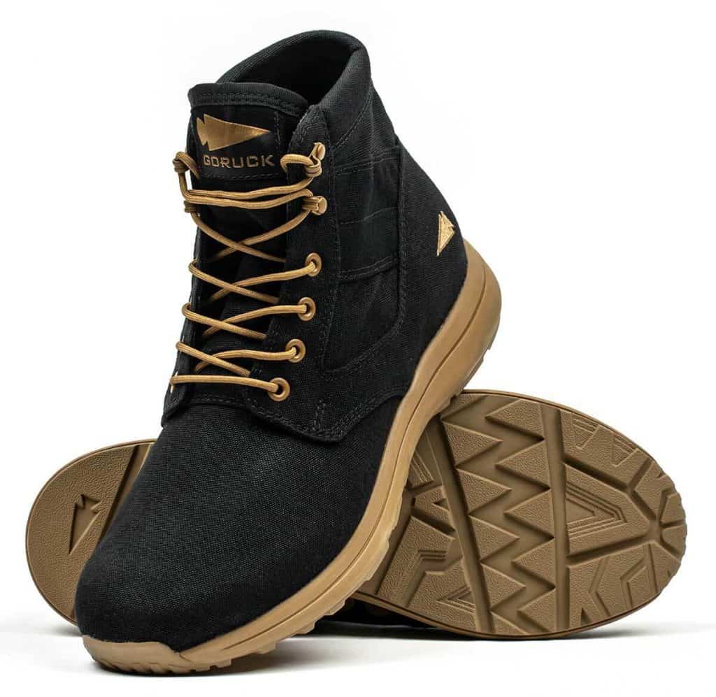 GORUCK Jedburgh Rucking Boots - Black + Coyote pair